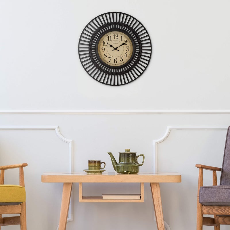 La Crosse Technology 20 Inch Covington Quartz Wall Clock - Black - 404-3051 - Image 4